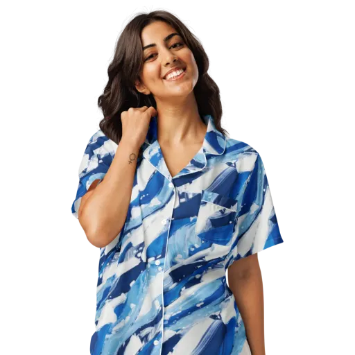 Arctic Current on a Women's Short Sleeve Pajama Top