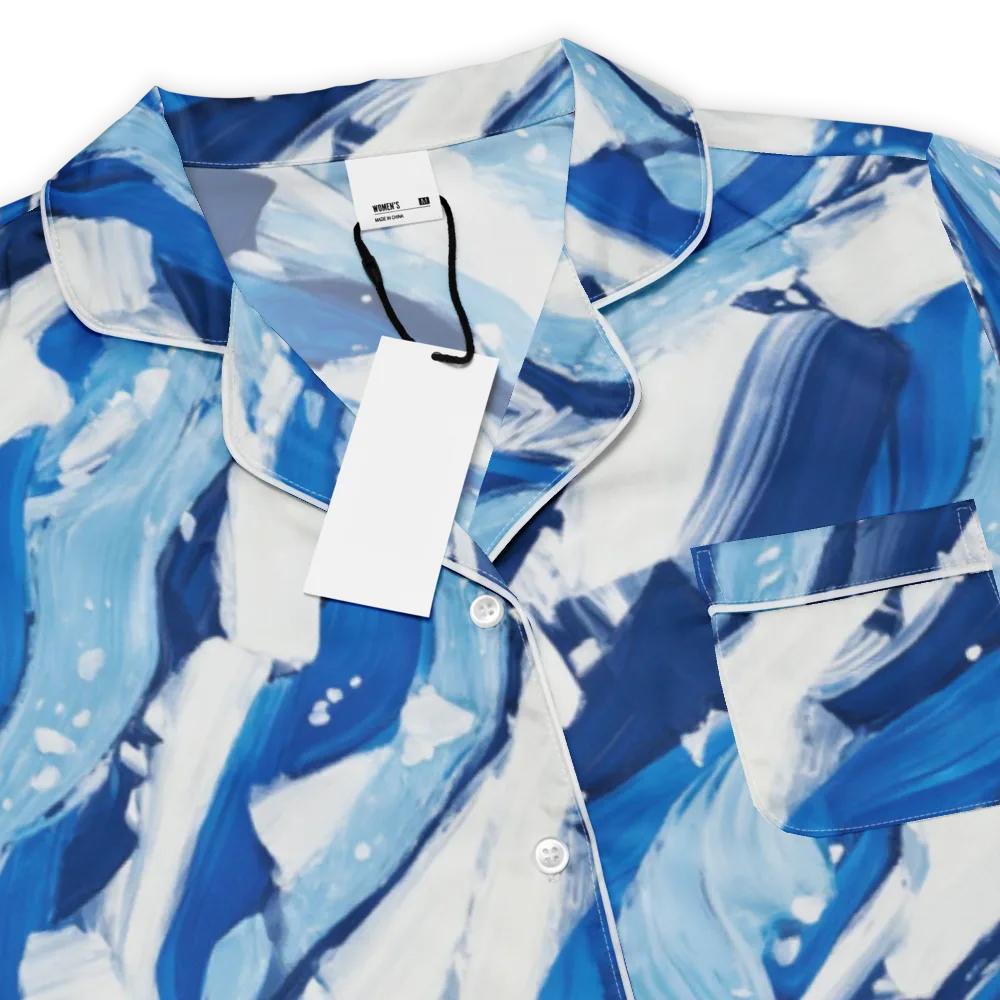 Arctic Current on Women's Short Sleeve Pajama Top — Product details