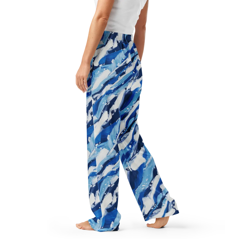 Arctic Current on Women's Pajama Pants — Left