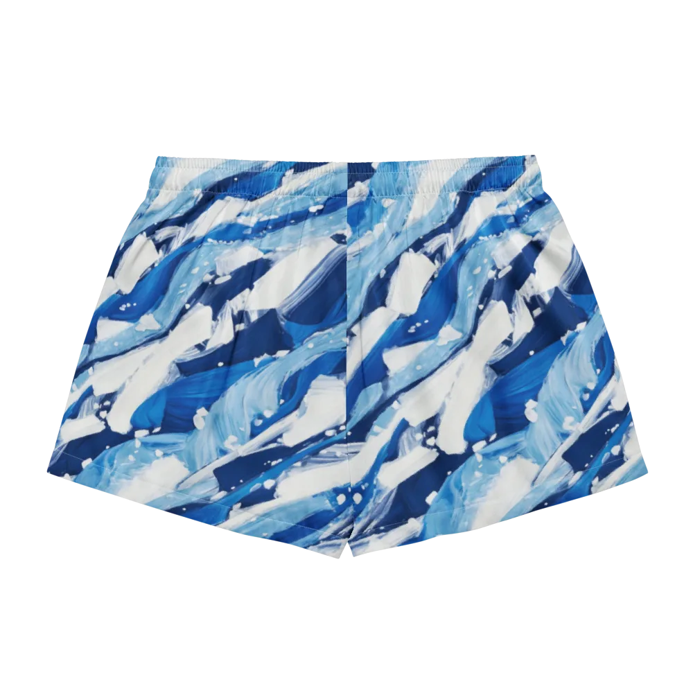 Arctic Current on Women's Pajama Shorts — Back