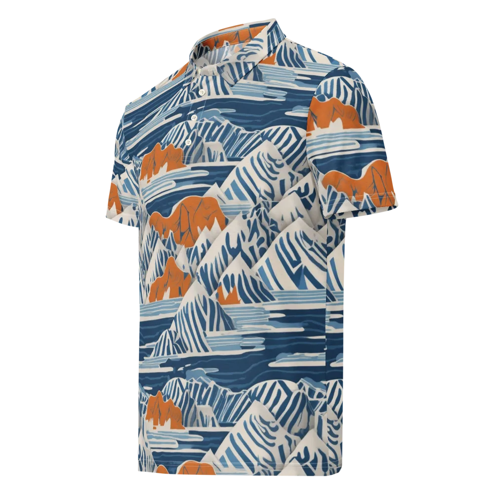 Blue Ridge Drift on Men's Slim Fit Polo Shirt — Left Front