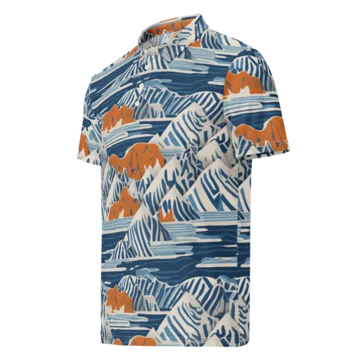 Blue Ridge Drift on a Men's Slim Fit Polo Shirt