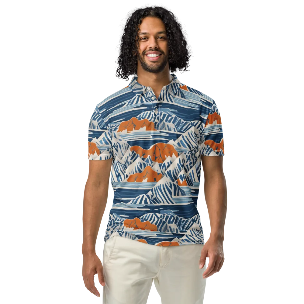 Blue Ridge Drift on Men's Slim Fit Polo Shirt — Front