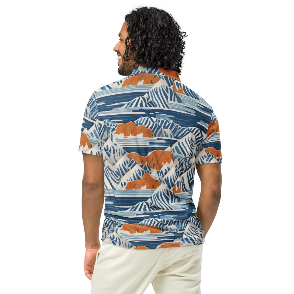 Blue Ridge Drift on Men's Slim Fit Polo Shirt — Back