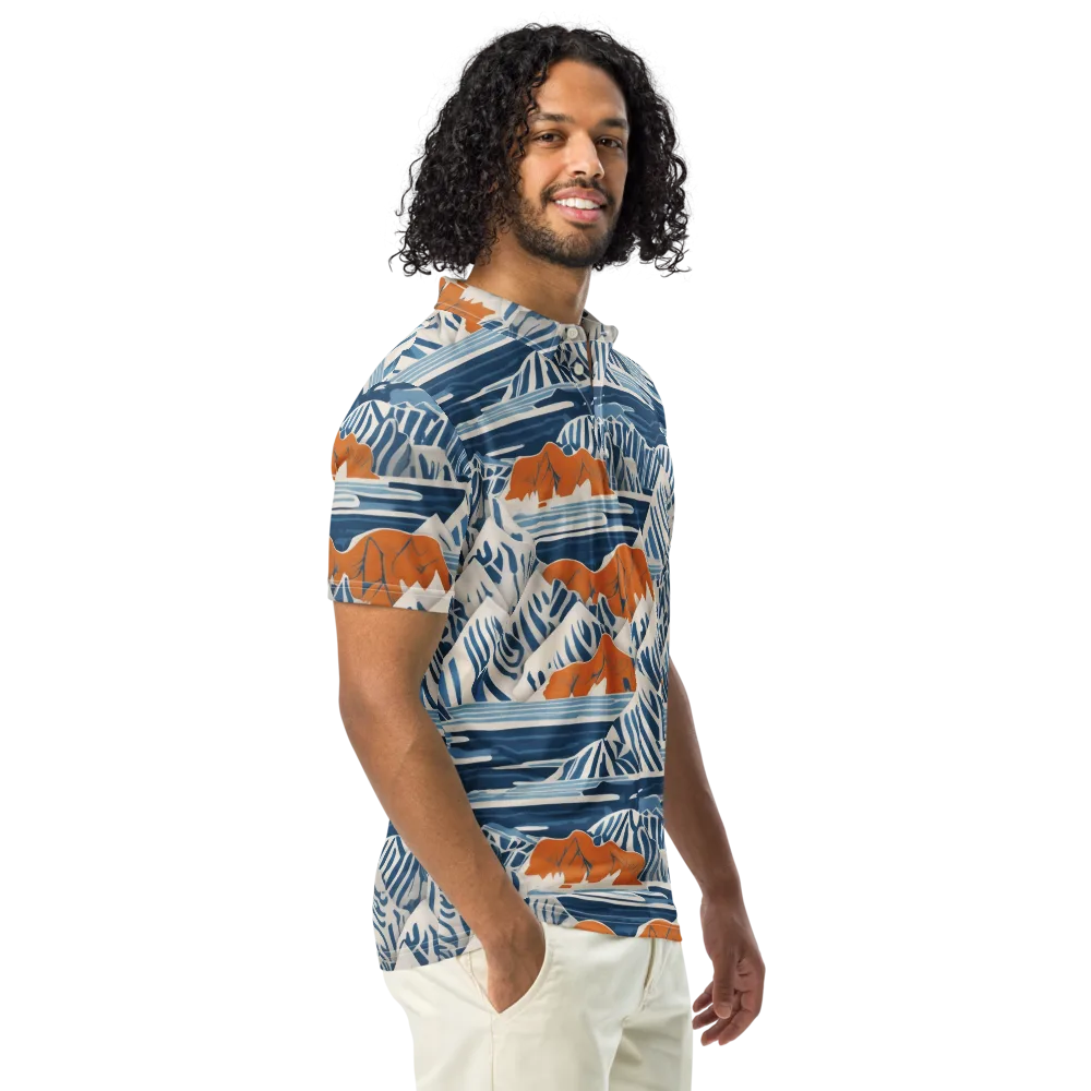 Blue Ridge Drift on Men's Slim Fit Polo Shirt — Right Front