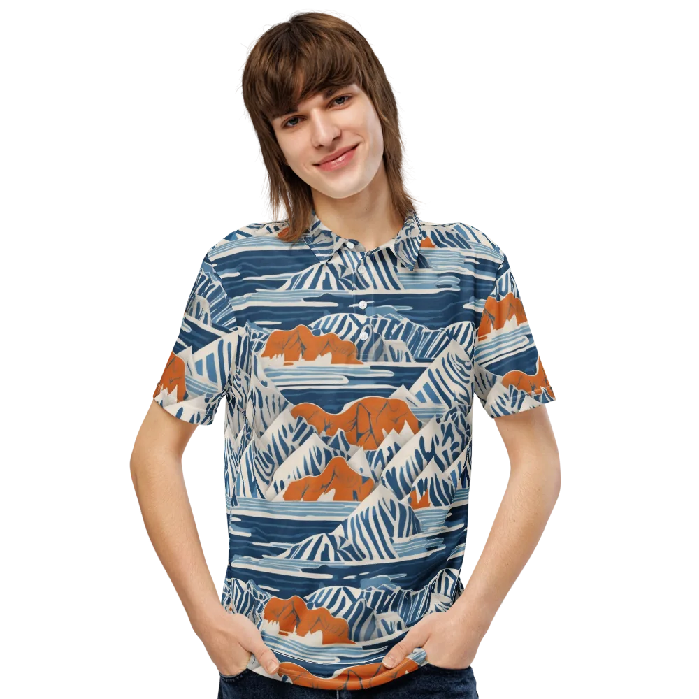 Blue Ridge Drift on Men's Slim Fit Polo Shirt — Front