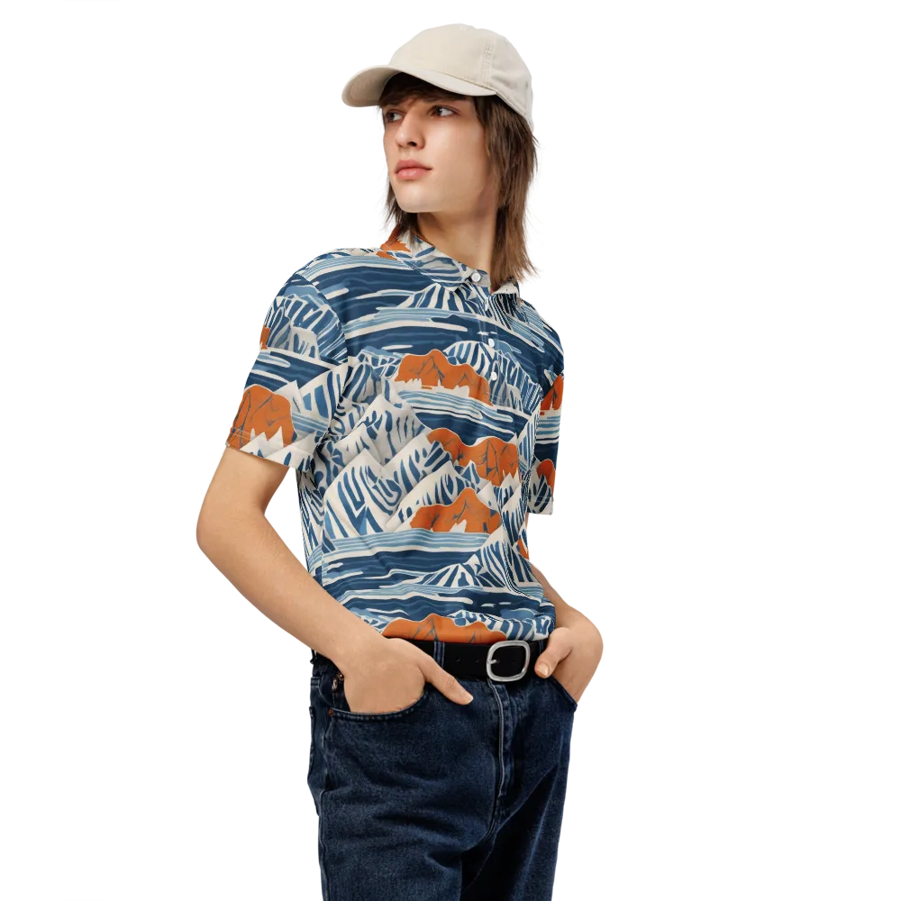 Blue Ridge Drift on Men's Slim Fit Polo Shirt — Right Front