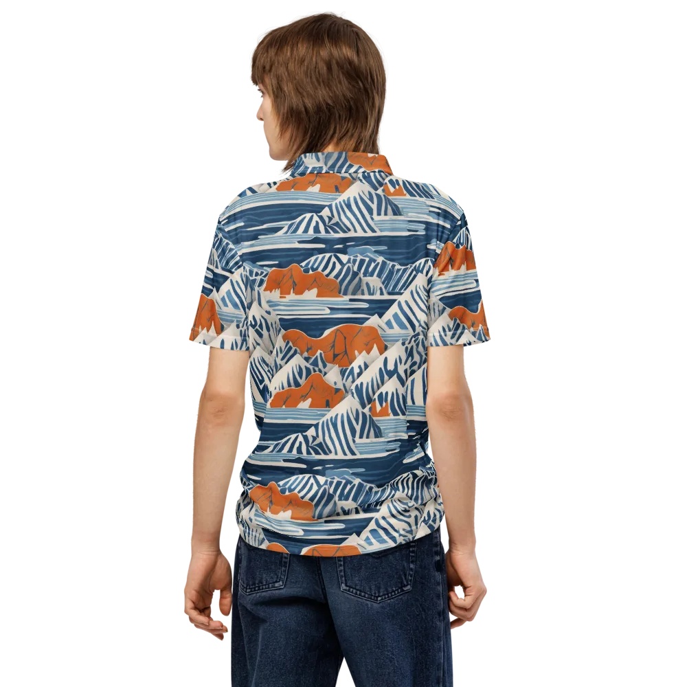 Blue Ridge Drift on Men's Slim Fit Polo Shirt — Back