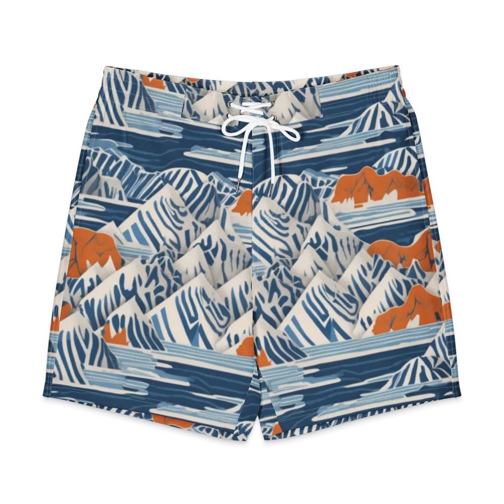 Blue Ridge Drift on Men's Board Shorts — Front