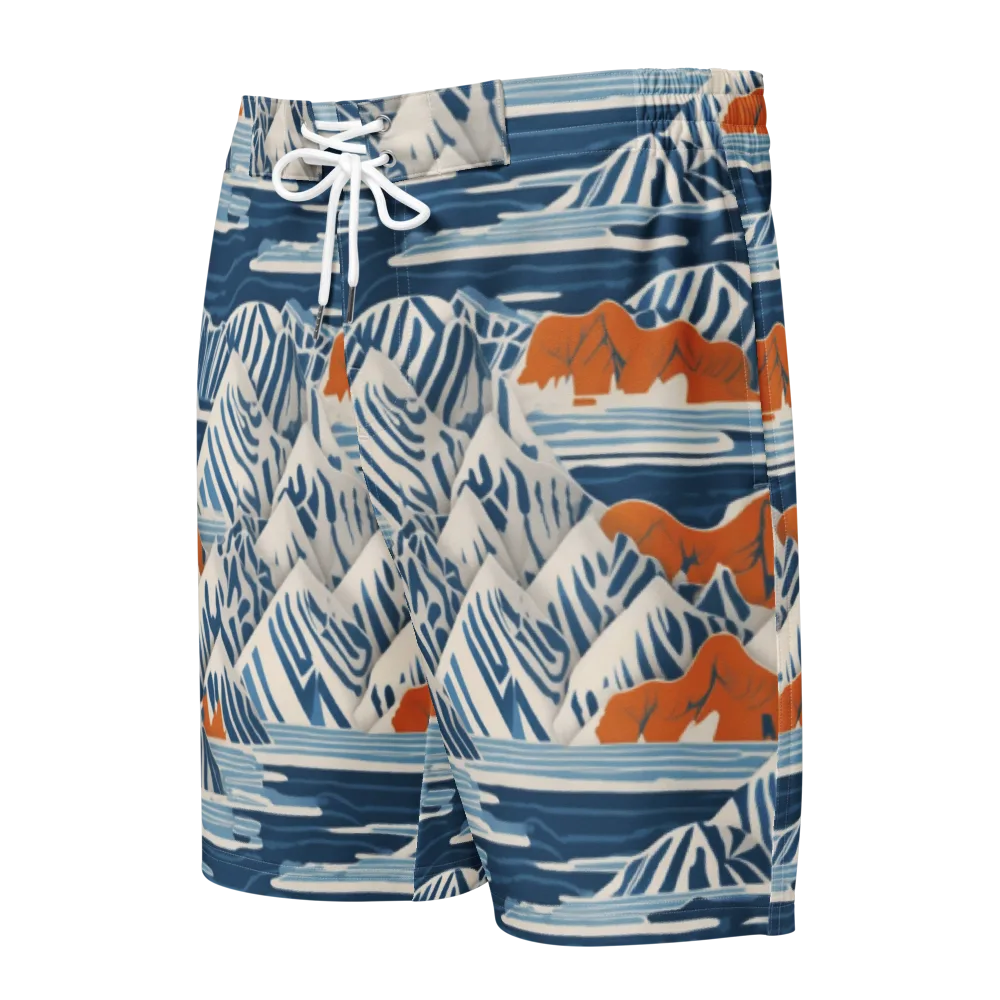 Blue Ridge Drift on Men's Board Shorts — Front