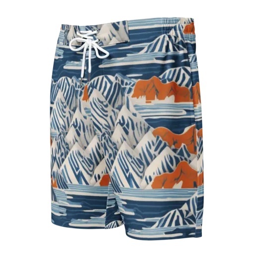 Blue Ridge Drift on a Men's Board Shorts