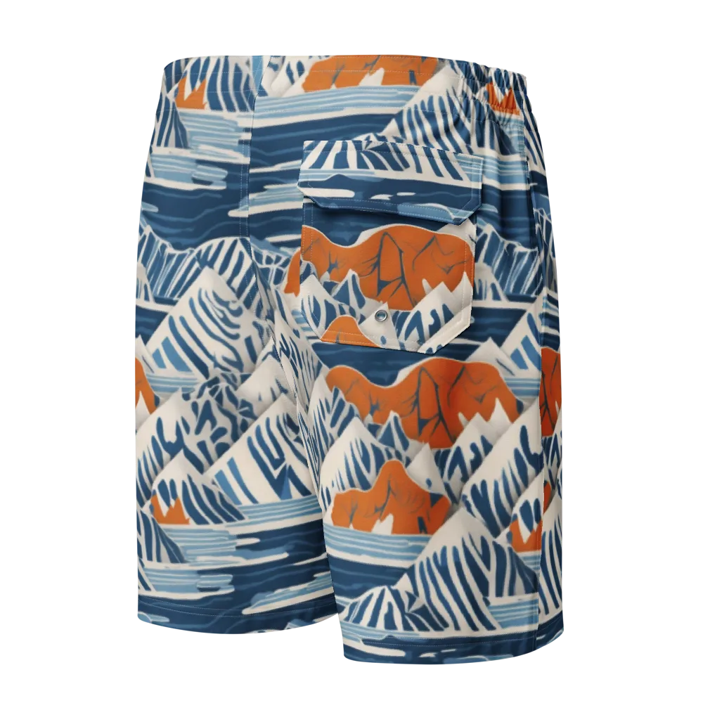 Blue Ridge Drift on Men's Board Shorts — Back