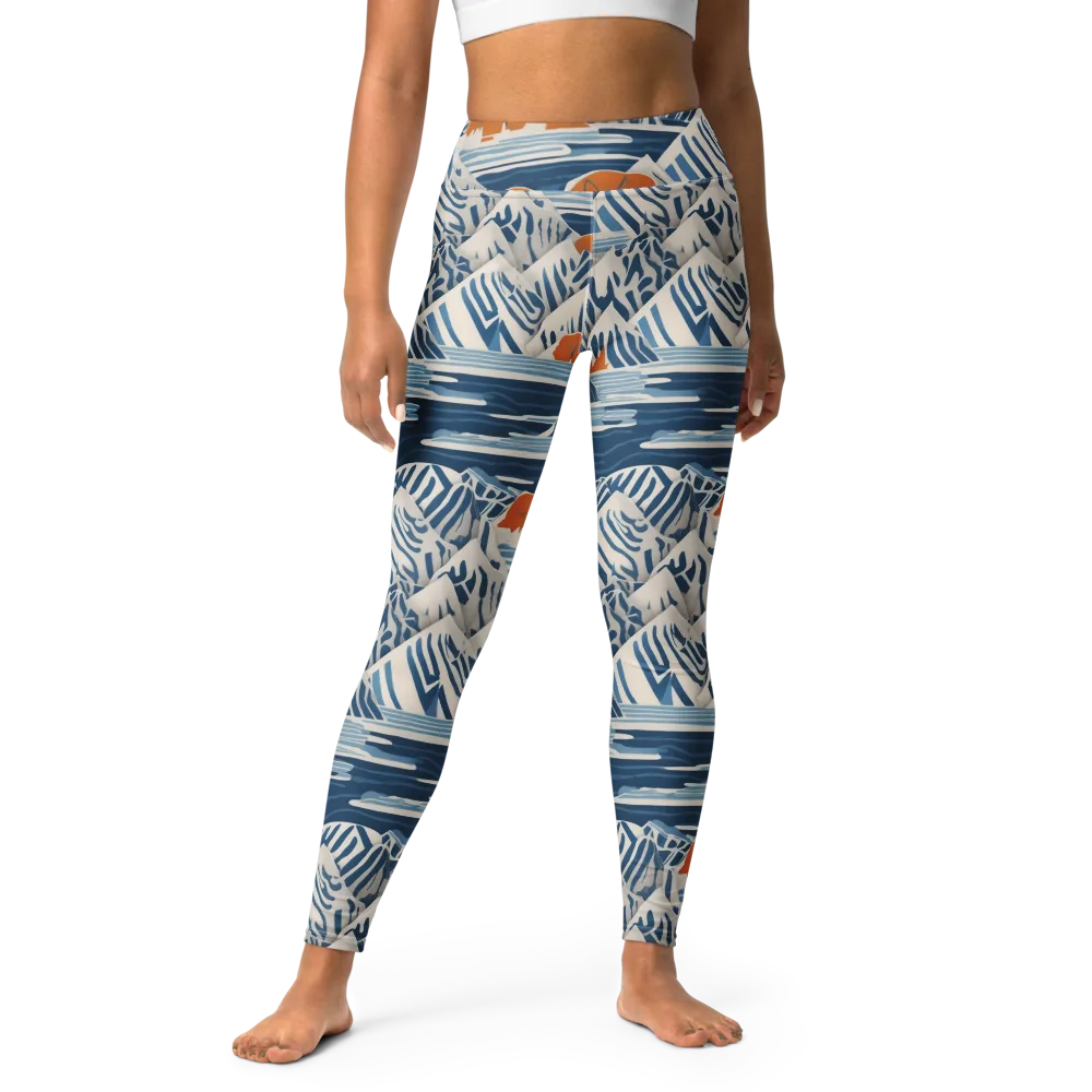 Blue Ridge Drift on Yoga Leggings — Front