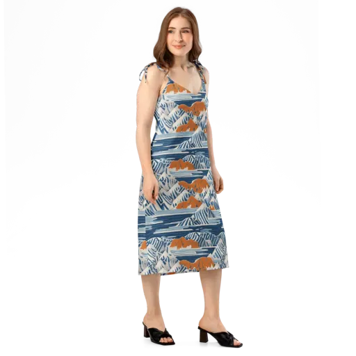Blue Ridge Drift on a Slip Dress