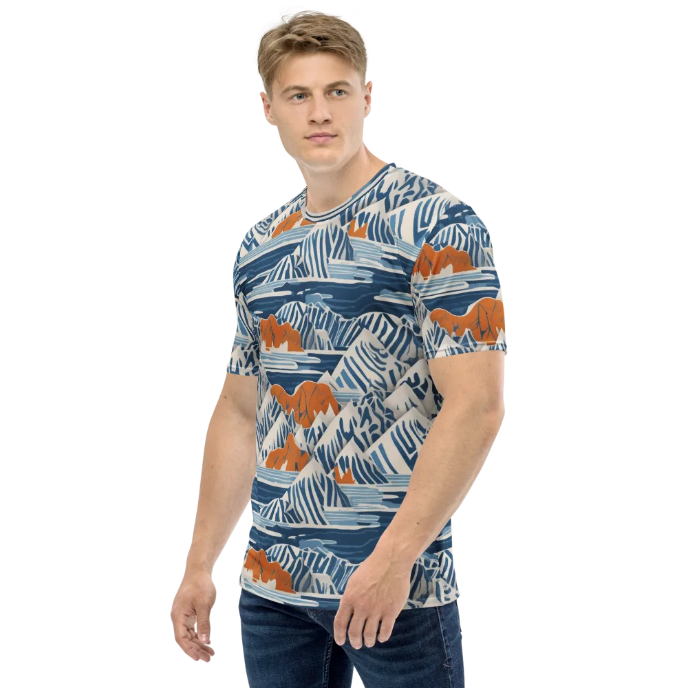 Blue Ridge Drift on Men's Crew Neck T-Shirt — Left