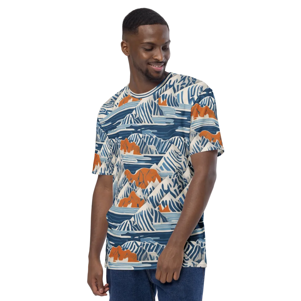 Blue Ridge Drift on Men's Crew Neck T-Shirt — Left