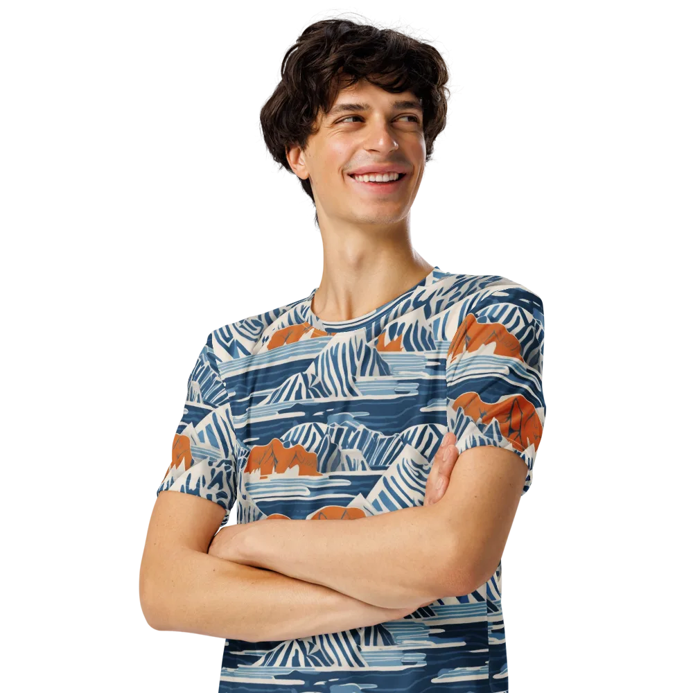 Blue Ridge Drift on Men's Crew Neck T-Shirt — Left Front