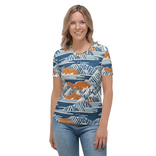 Blue Ridge Drift on a Women's Crew Neck T-Shirt