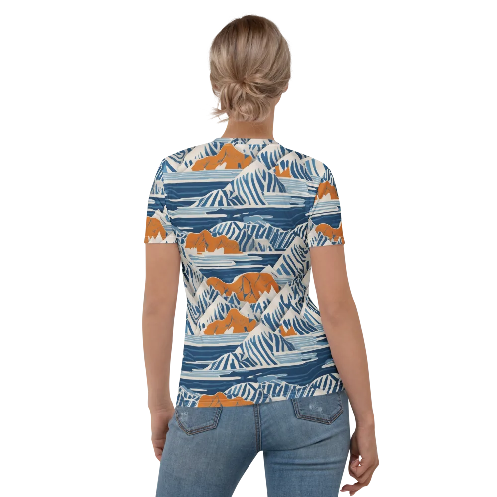 Blue Ridge Drift on Women's Crew Neck T-Shirt — Back