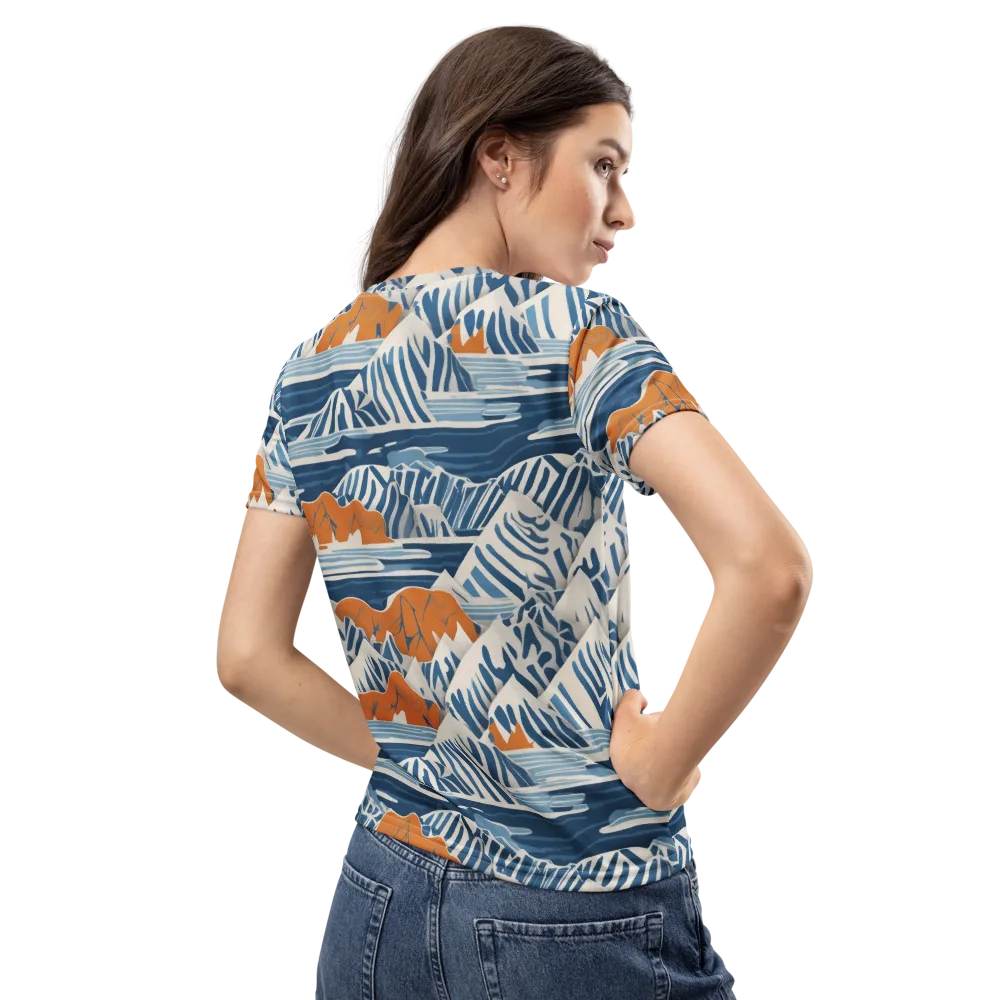 Blue Ridge Drift on Women's Crew Neck T-Shirt — Back