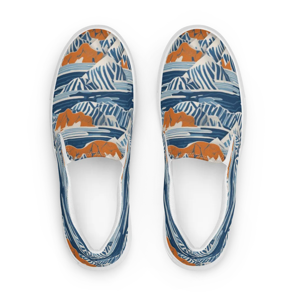 Blue Ridge Drift on Men's Slip-On Canvas Shoes — Front