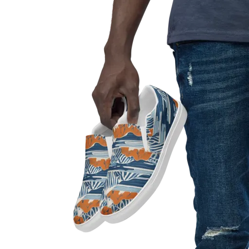Blue Ridge Drift on a Men's Slip-On Canvas Shoes