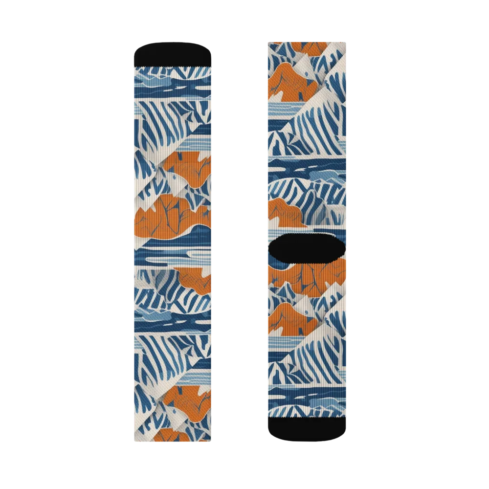 Blue Ridge Drift on Socks — Right Sock