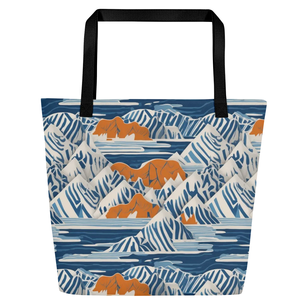 Blue Ridge Drift on Large Tote Bag W/ Pocket — Front