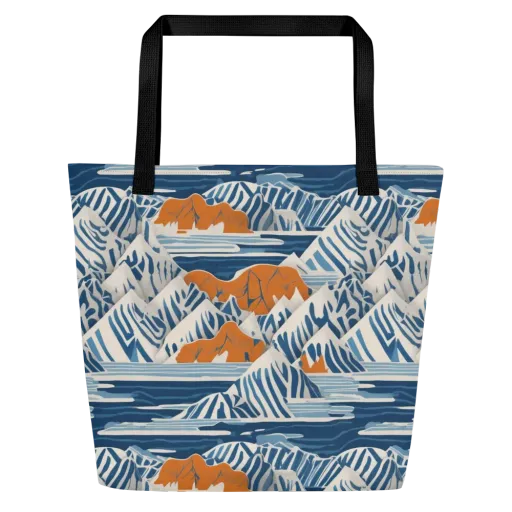 Blue Ridge Drift on a Large Tote Bag W/ Pocket