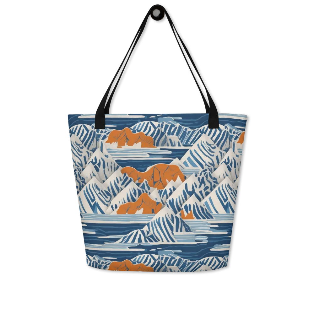 Blue Ridge Drift on Large Tote Bag W/ Pocket — Front