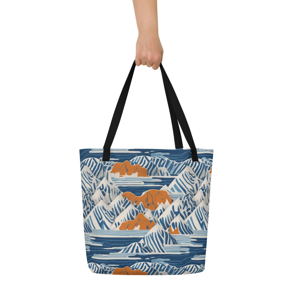 Blue Ridge Drift on Large Tote Bag W/ Pocket — Front
