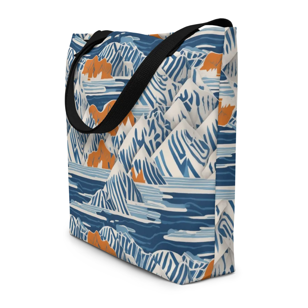 Blue Ridge Drift on Large Tote Bag W/ Pocket — Front