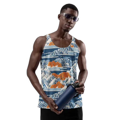 Blue Ridge Drift on a Men's Tank Top