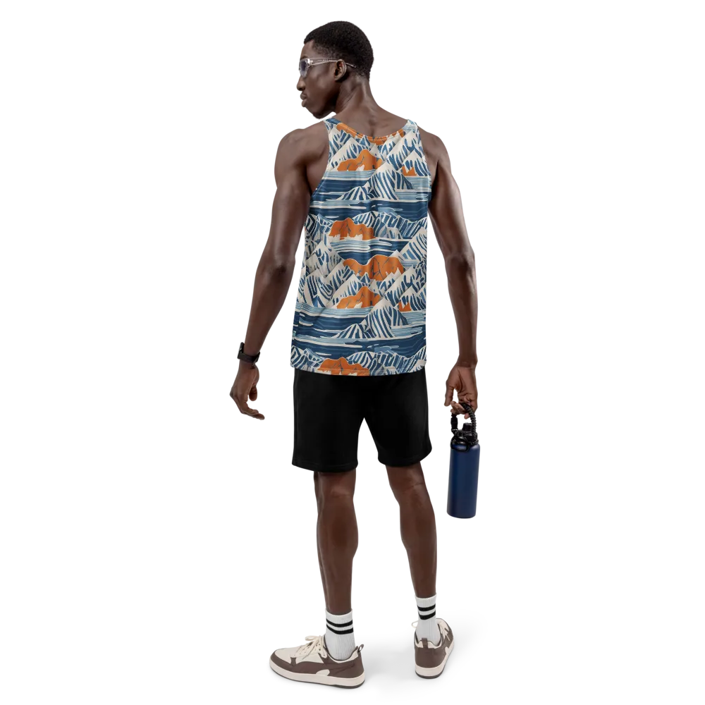 Blue Ridge Drift on Men's Tank Top — Back