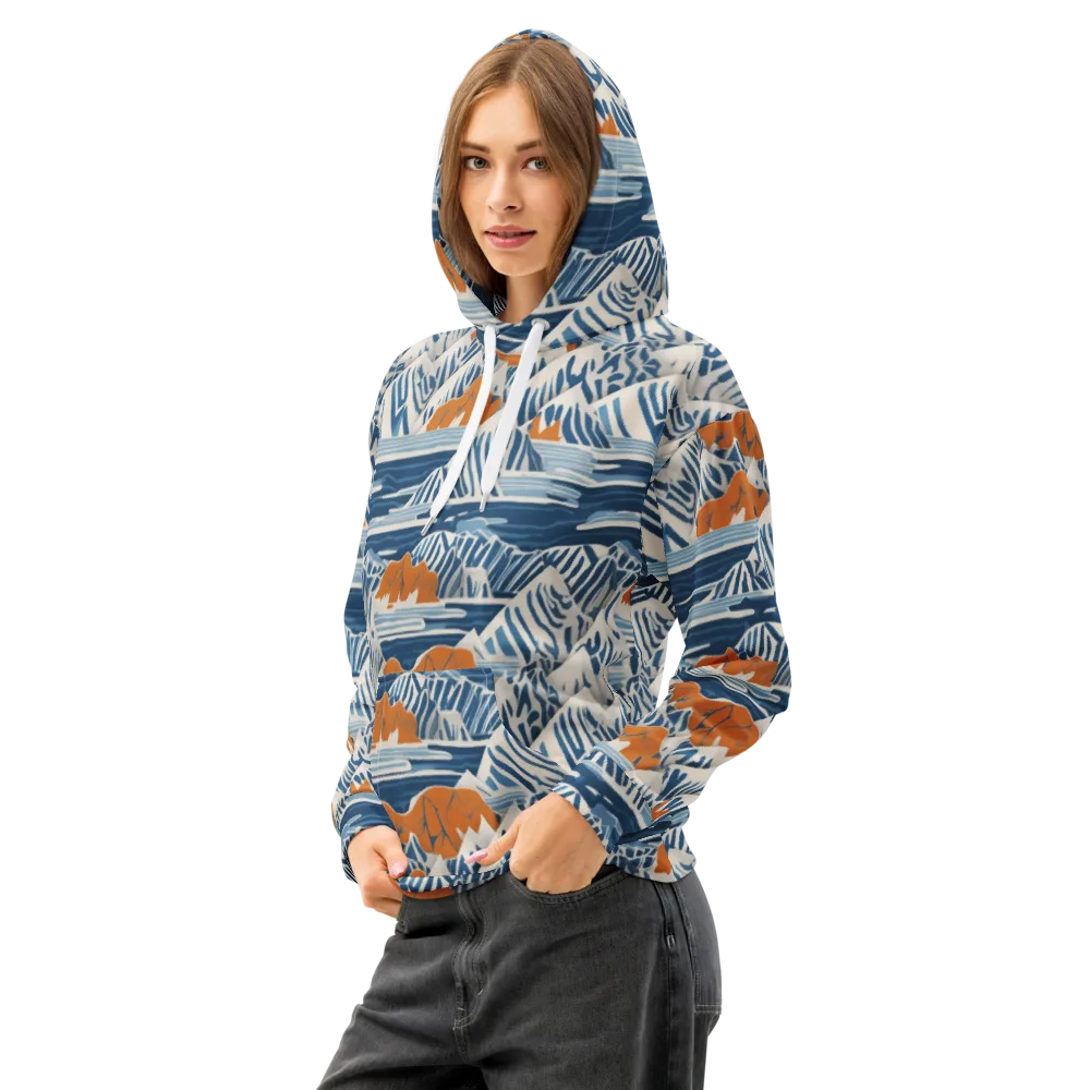 Blue Ridge Drift on Cotton Hoodie — Left Front