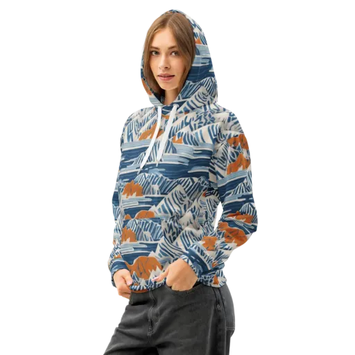 Blue Ridge Drift on a Cotton Hoodie