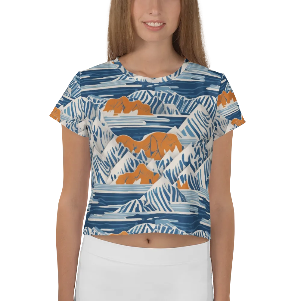 Blue Ridge Drift on Crop Tee — Front