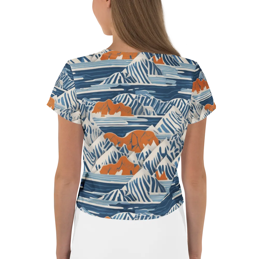 Blue Ridge Drift on Crop Tee — Back