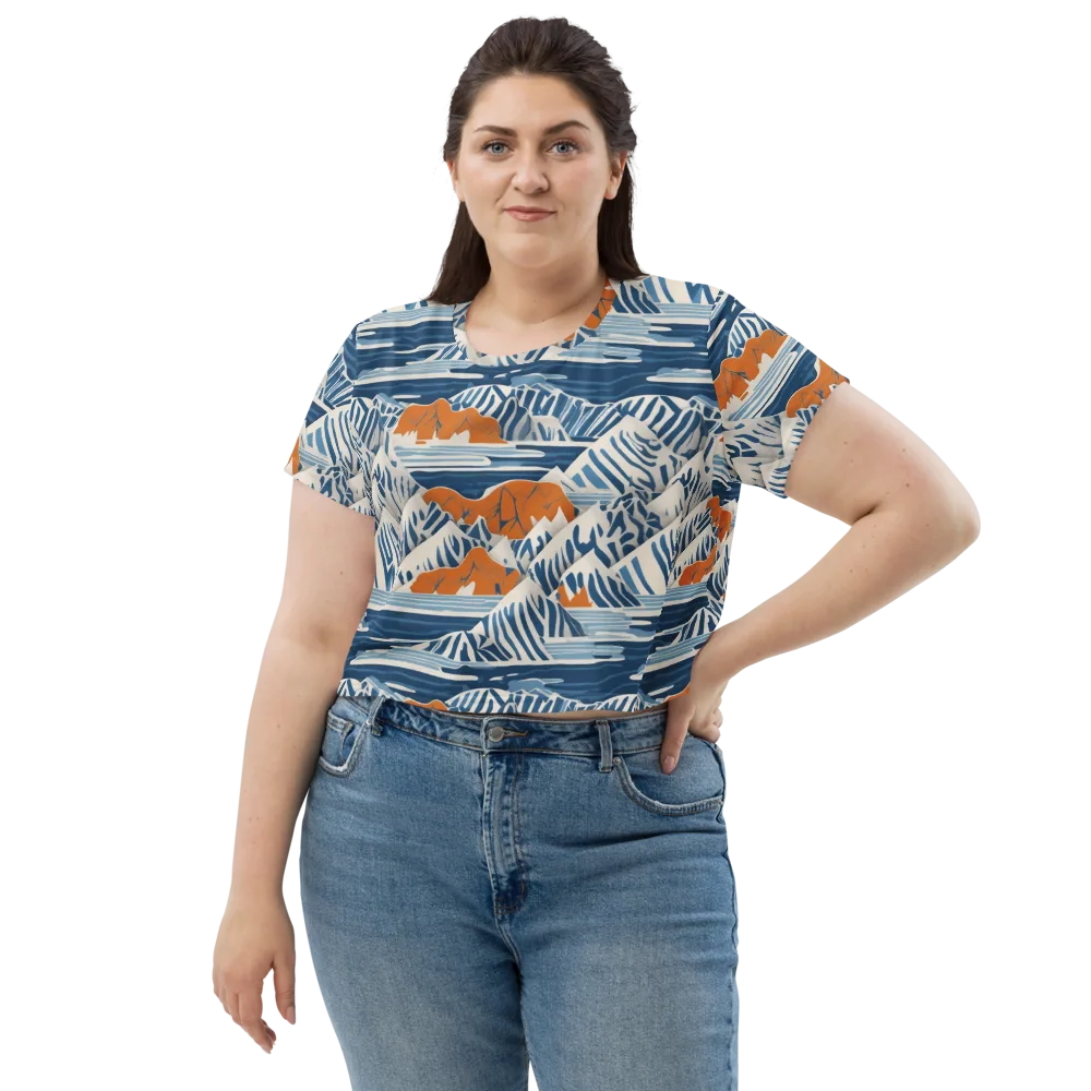 Blue Ridge Drift on Crop Tee — Front
