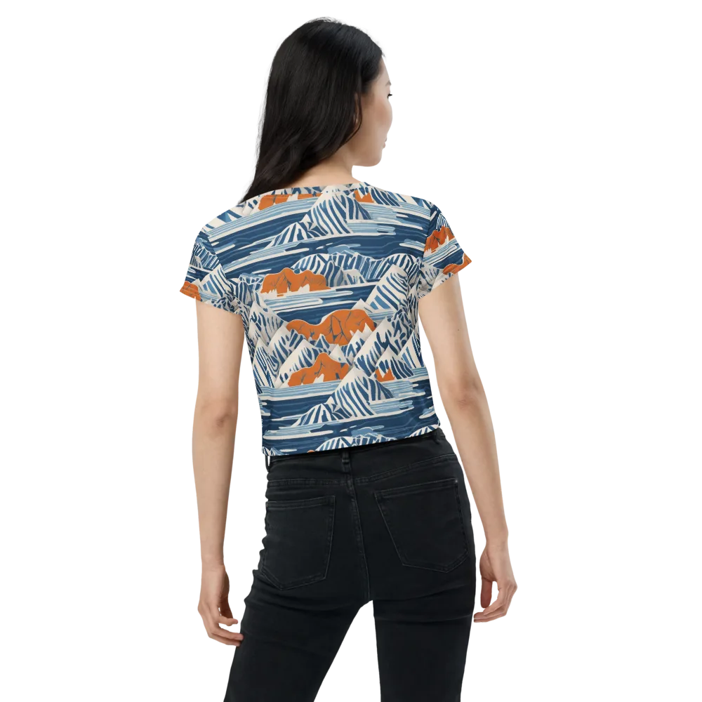 Blue Ridge Drift on Crop Tee — Back