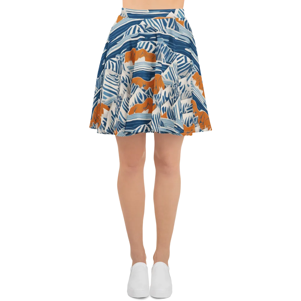 Blue Ridge Drift on Skater Skirt — Front