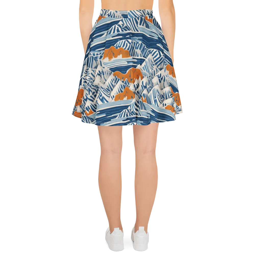 Blue Ridge Drift on Skater Skirt — Back