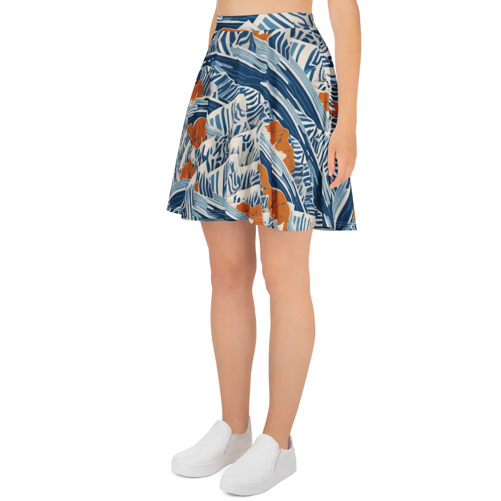 Blue Ridge Drift on Skater Skirt — Left