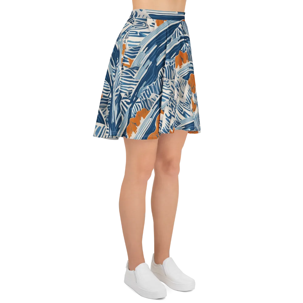 Blue Ridge Drift on Skater Skirt — Right