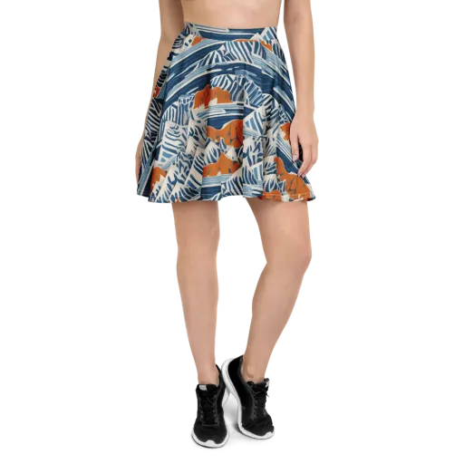 Blue Ridge Drift on a Skater Skirt
