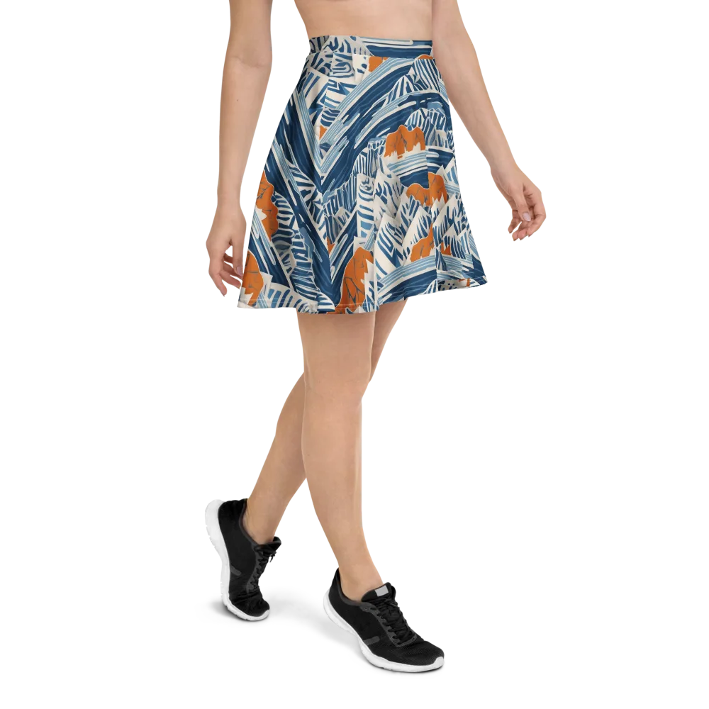 Blue Ridge Drift on Skater Skirt — Right