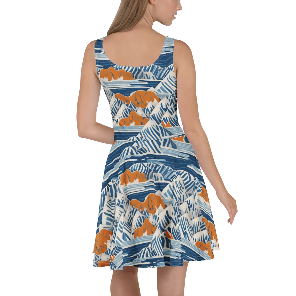 Blue Ridge Drift on Skater Dress — Back