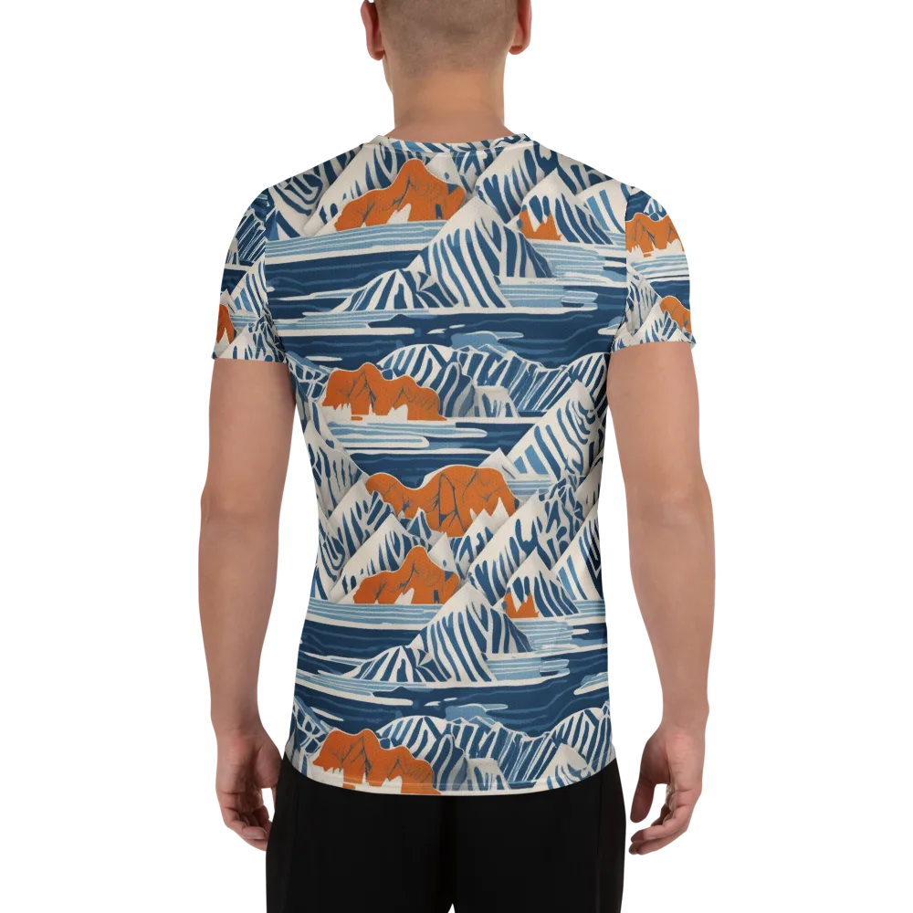 Blue Ridge Drift on Men's Athletic T-Shirt — Back