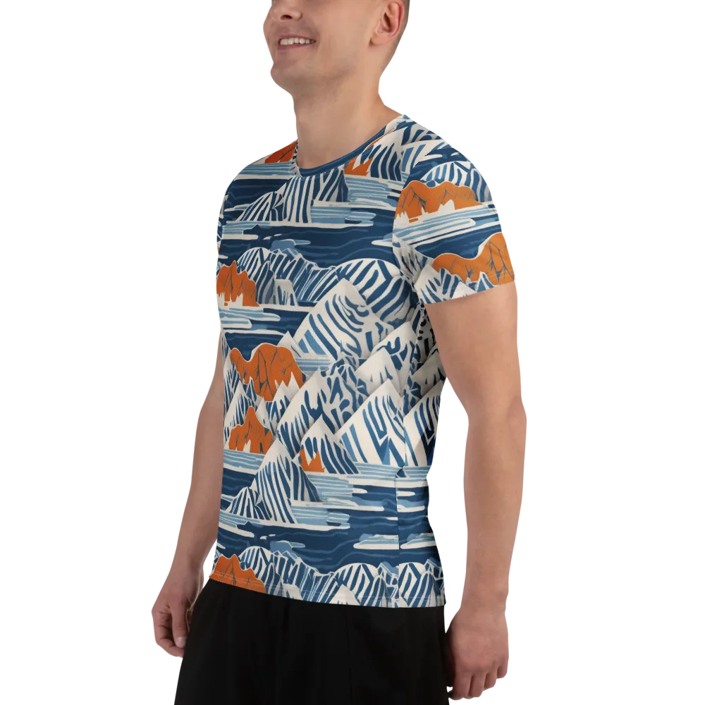 Blue Ridge Drift on Men's Athletic T-Shirt — Left