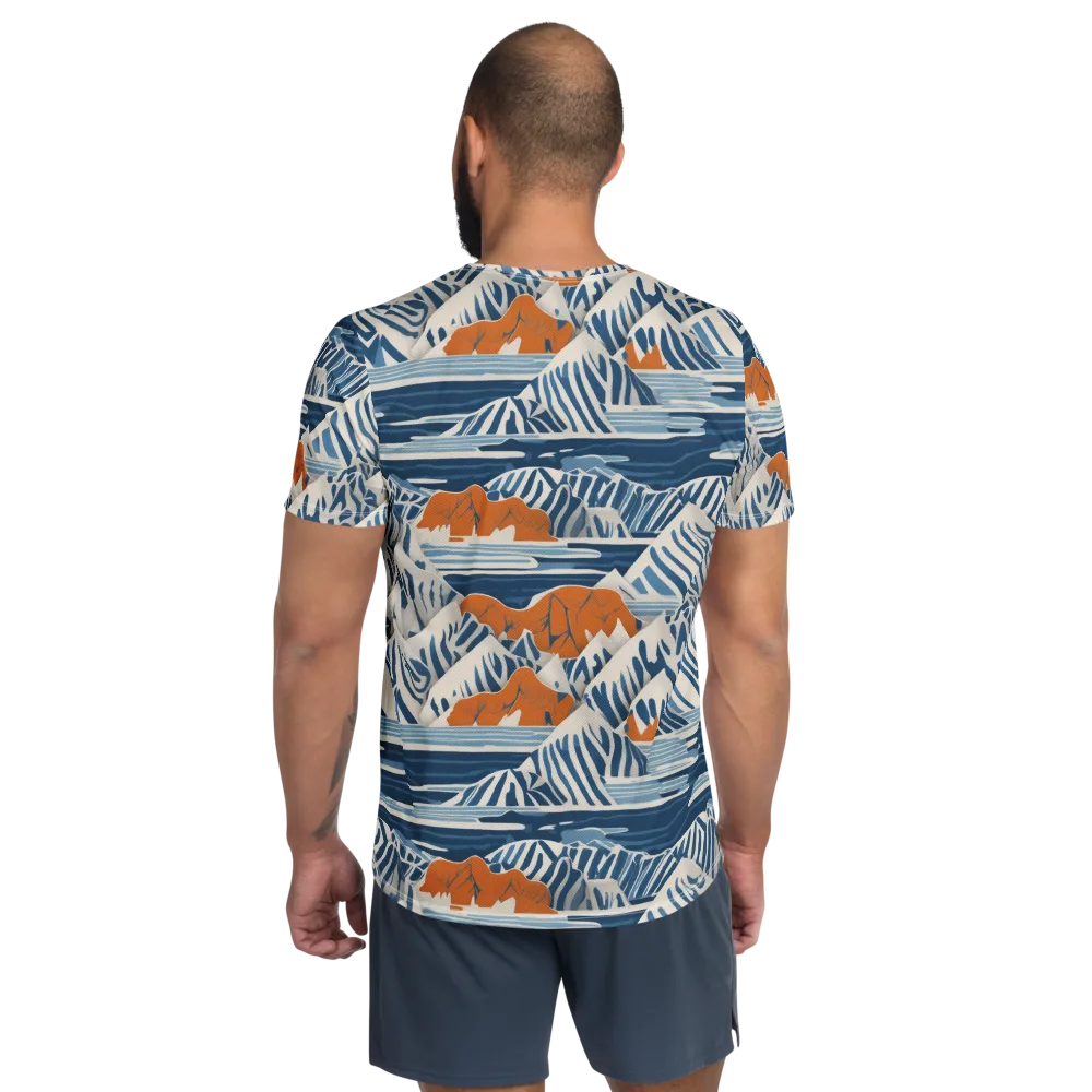 Blue Ridge Drift on Men's Athletic T-Shirt — Back